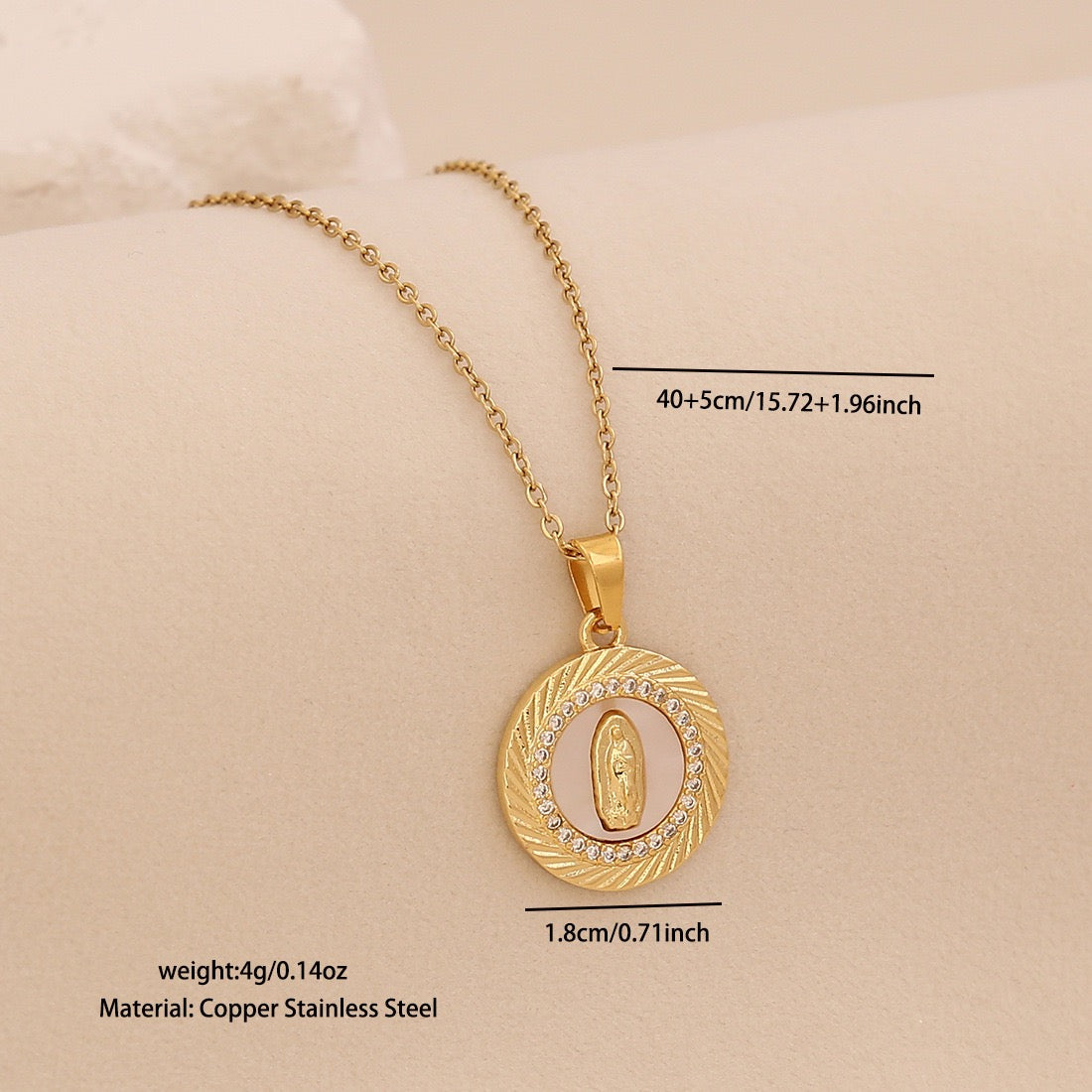 Golden Faith Heart Pendant Necklace