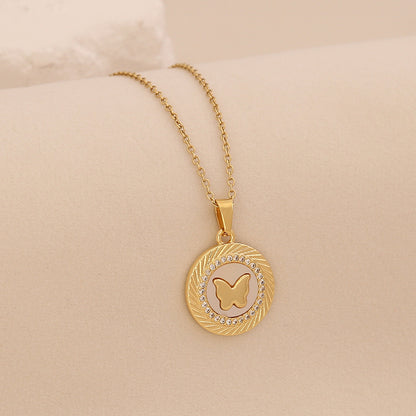 Golden Faith Heart Pendant Necklace