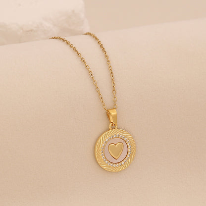 Golden Faith Heart Pendant Necklace