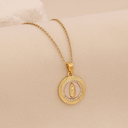 Golden Faith Heart Pendant Necklace