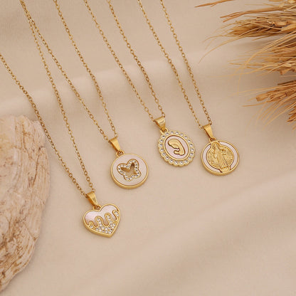 Golden Bloom Cross Pendant Necklace