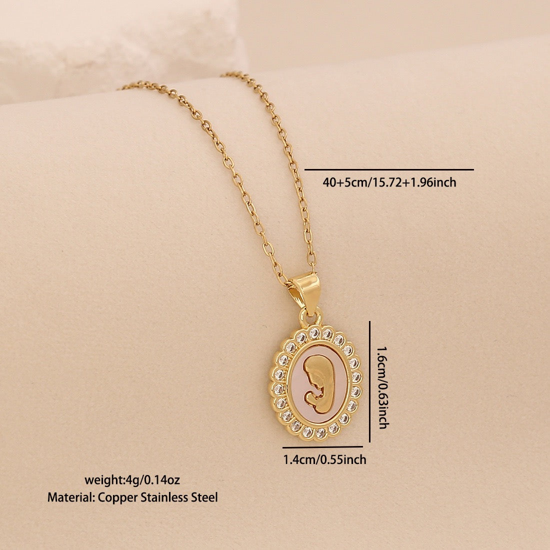 Golden Bloom Cross Pendant Necklace