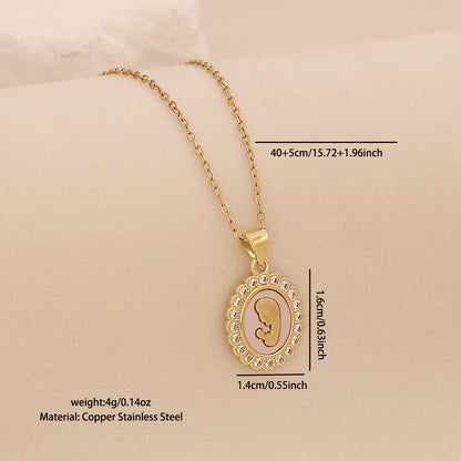 Golden Bloom Cross Pendant Necklace