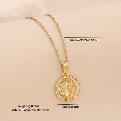 Golden Bloom Cross Pendant Necklace