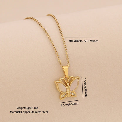 Golden Bloom Cross Pendant Necklace