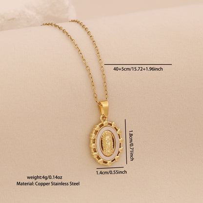 Golden Bloom Cross Pendant Necklace