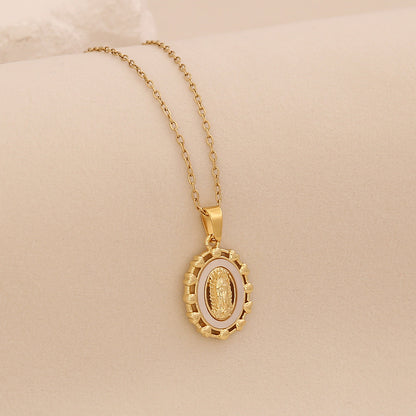 Golden Bloom Cross Pendant Necklace