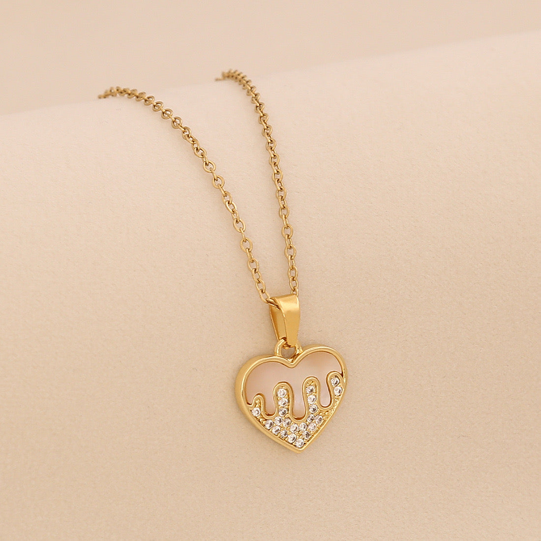 Golden Bloom Cross Pendant Necklace