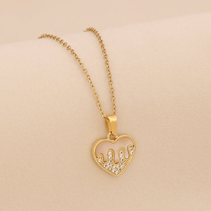 Golden Bloom Cross Pendant Necklace