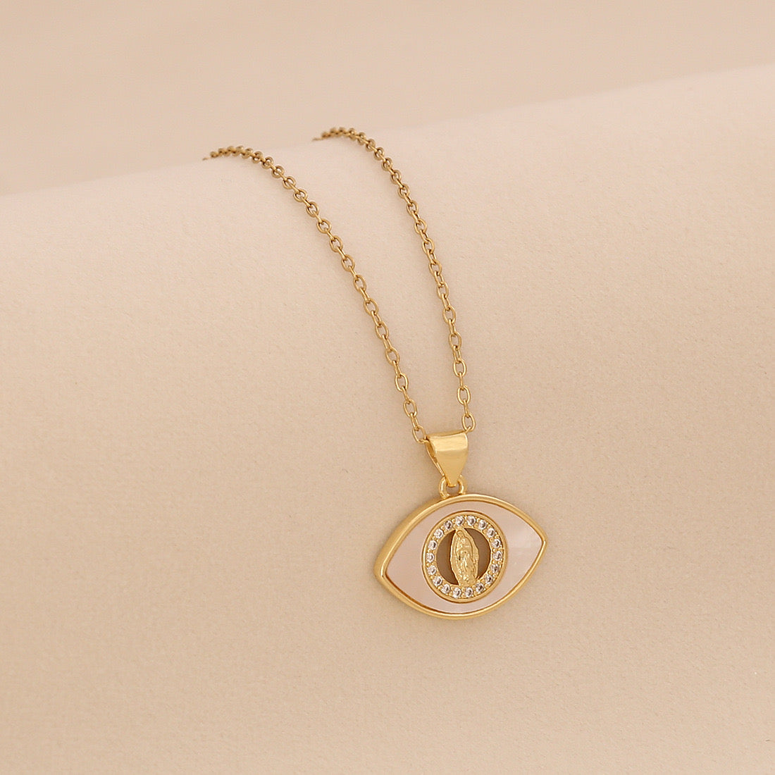 Golden Bloom Cross Pendant Necklace