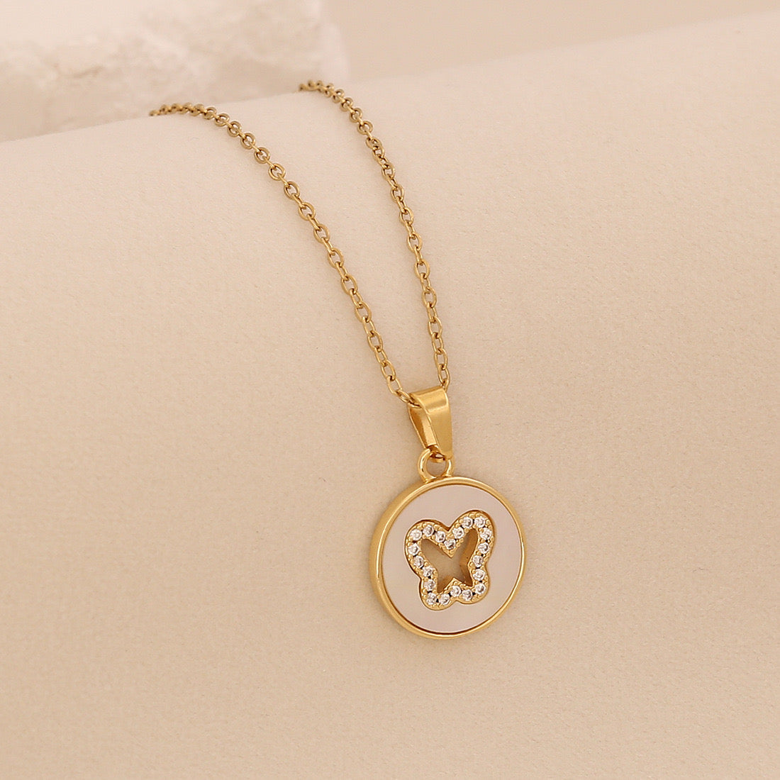 Golden Bloom Cross Pendant Necklace