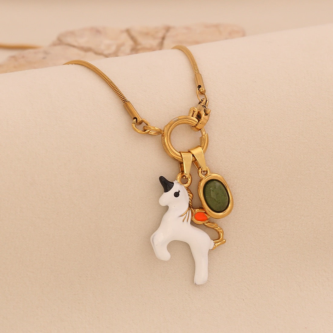 Vintage Elephant Charm Necklace