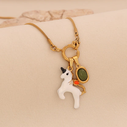 Vintage Elephant Charm Necklace