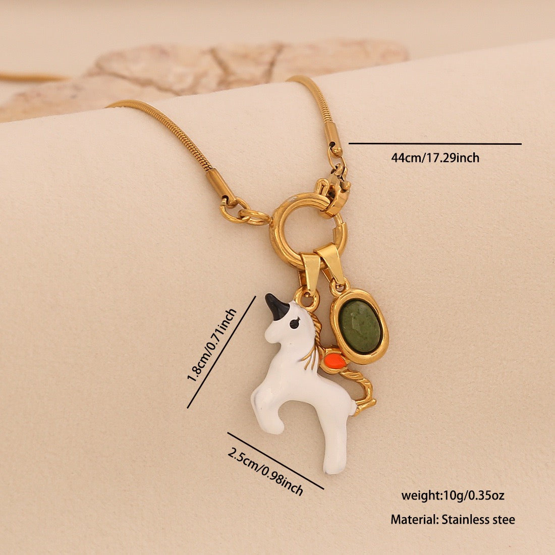 Vintage Elephant Charm Necklace