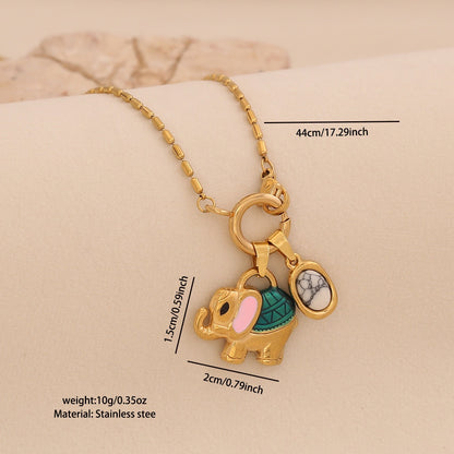 Vintage Elephant Charm Necklace