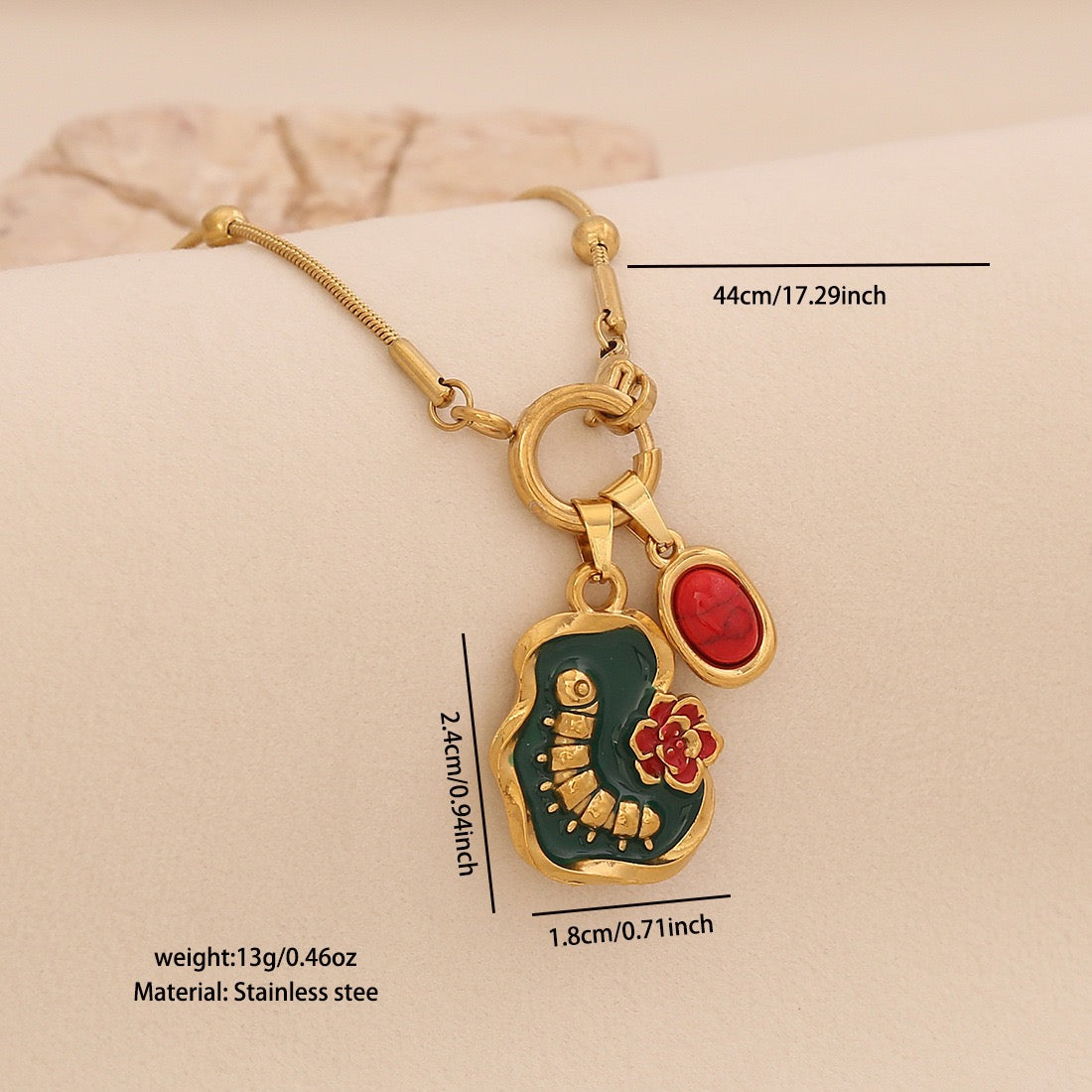 Vintage Elephant Charm Necklace