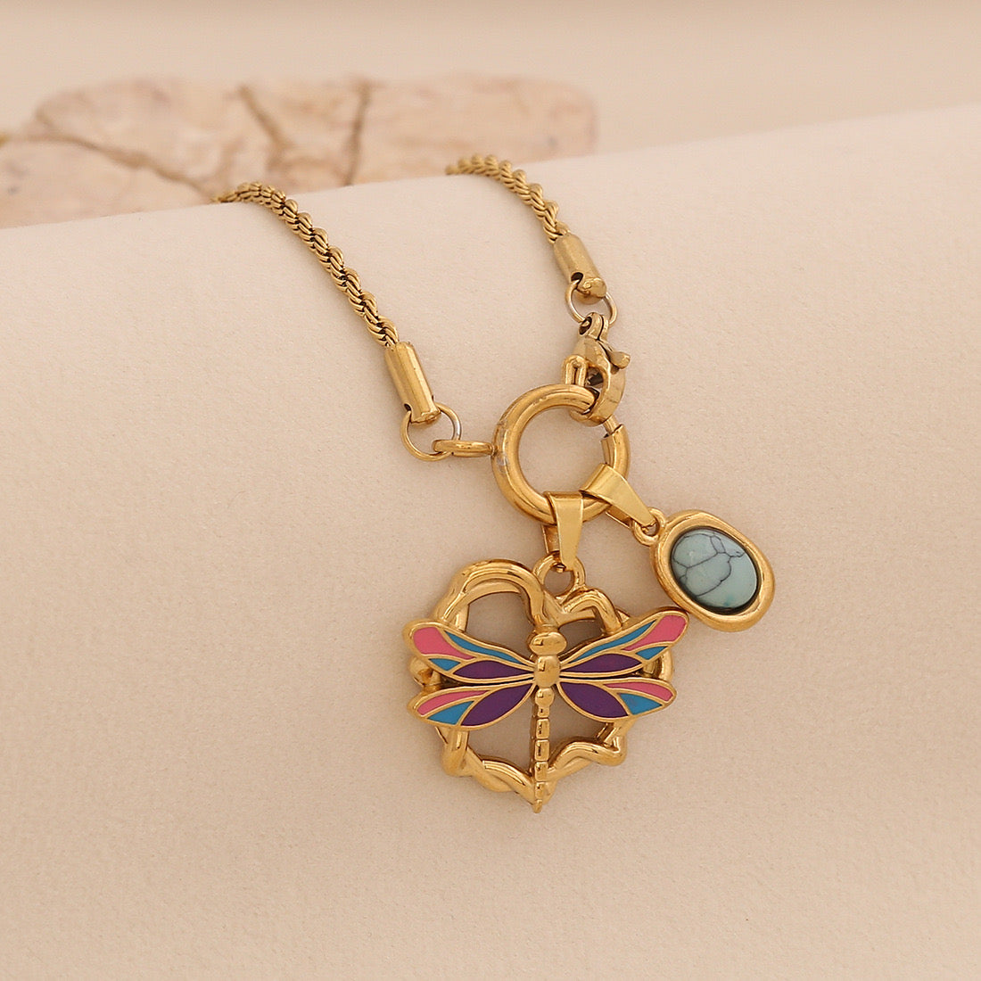 Vintage Elephant Charm Necklace