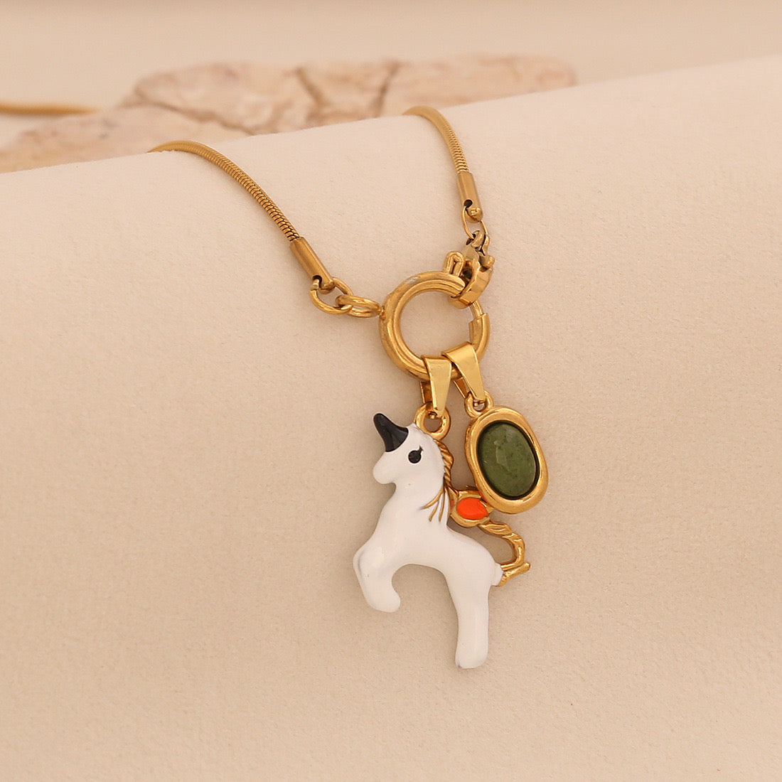 Vintage Elephant Charm Necklace