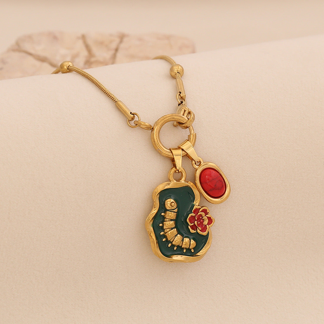 Vintage Elephant Charm Necklace