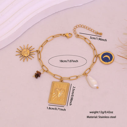 Lunar Heart Charm Necklace