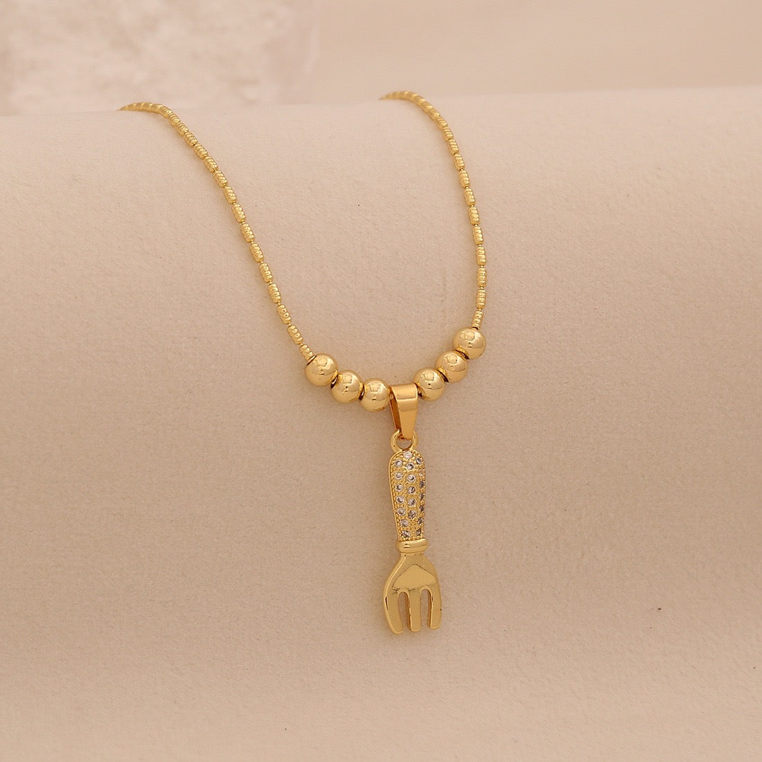 Golden Tool Charm Necklace