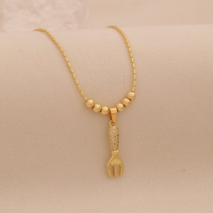 Golden Tool Charm Necklace