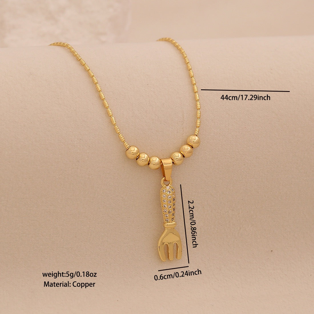 Golden Tool Charm Necklace