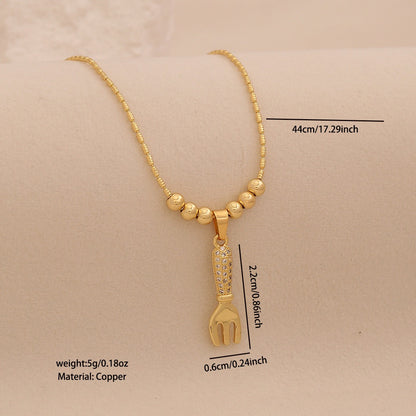 Golden Tool Charm Necklace