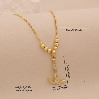 Golden Tool Charm Necklace