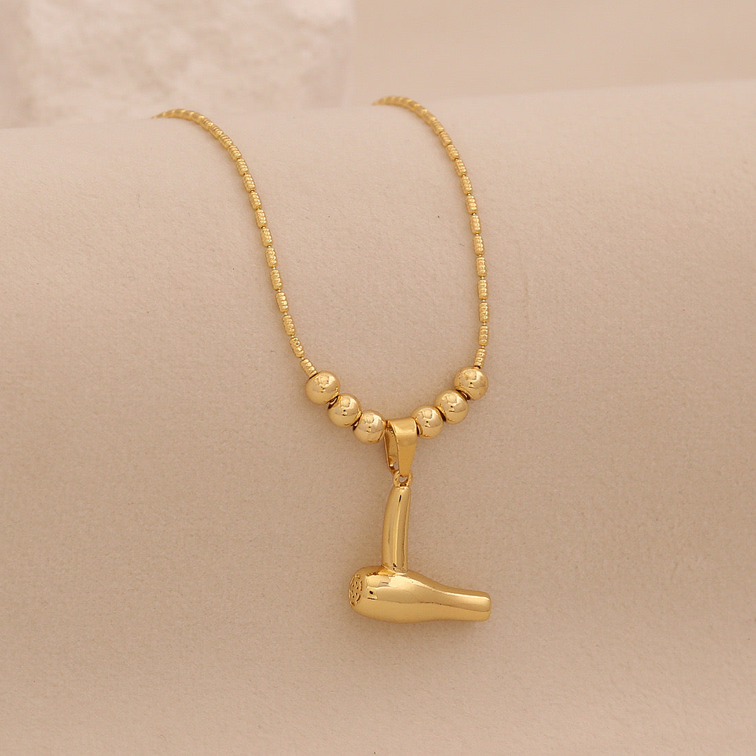 Golden Tool Charm Necklace