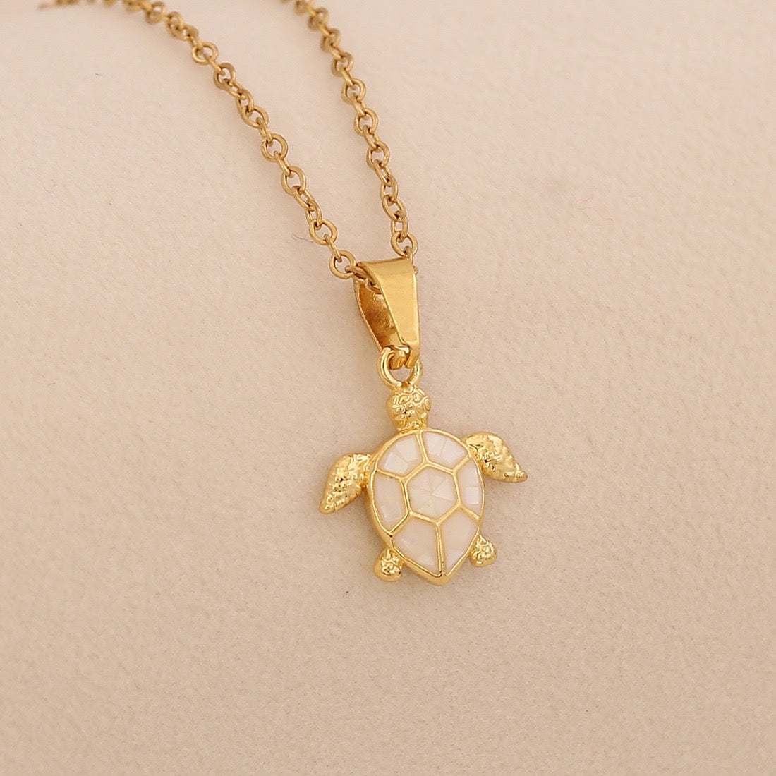 Ocean Turtle Shell Pendant Necklace
