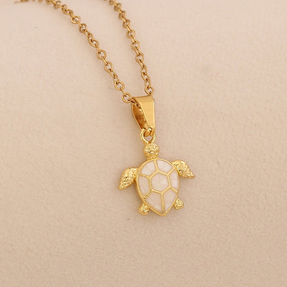Ocean Turtle Shell Pendant Necklace