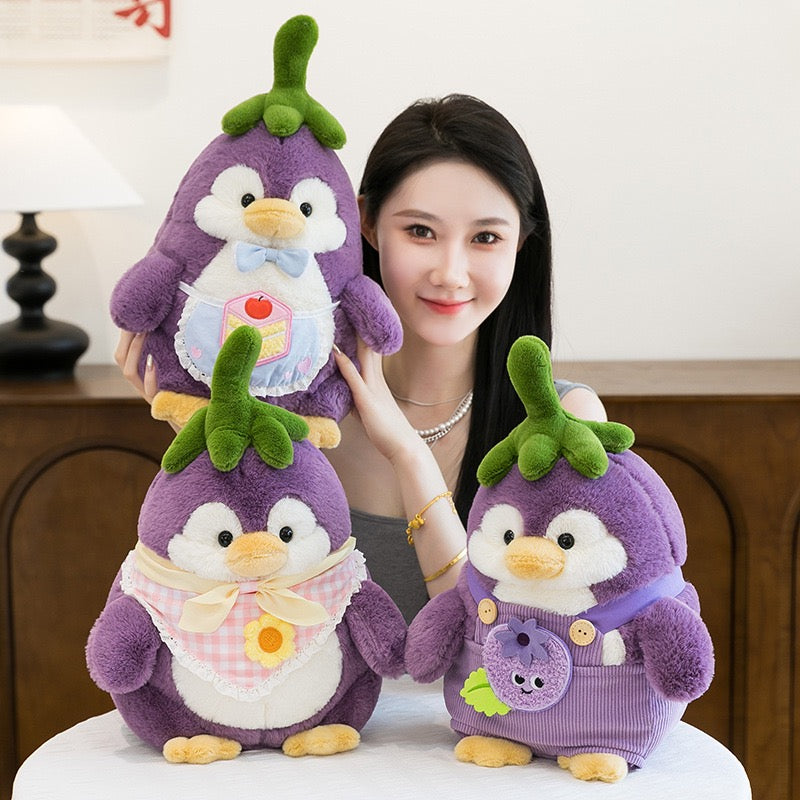 Eggplant Penguin Plush
